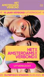 2 Tickets Amsterdams Verbond, Tickets en Kaartjes, Concerten | Pop, Twee personen, Mei