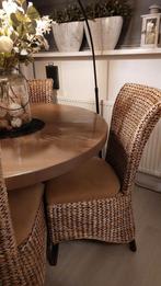 4 x Bananenblad eetkamerstoelen, Huis en Inrichting, Stoelen, Ophalen, Overige kleuren, Bohemian, Zo goed als nieuw