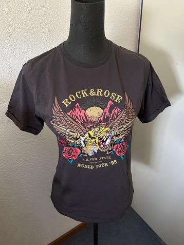 Loavies grijs t-shirt met opdruk en goud borduursel mt S beschikbaar voor biedingen