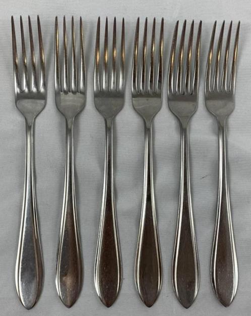 Gero Zilmeta 718 puntfilet vorken 21cm set van 6 tafelvork, Huis en Inrichting, Keuken | Bestek, Zo goed als nieuw, Rvs of Chroom