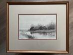 Schilderij A.K. Vogelaar. Aquarel., Ophalen