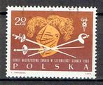 Polen 1963 Schermen. Helm, Verzenden, Gestempeld, Sport