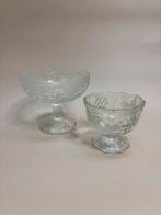 Set van 2 vintage fruitcoupes persglas, Ophalen of Verzenden