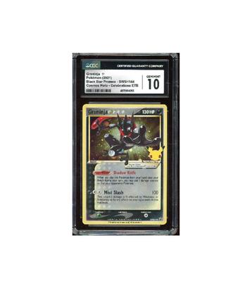 Pokemon Greninja Gold Star Celebrations ETB #144 CGC 10 beschikbaar voor biedingen
