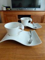 Grote kop- en schotels Villeroy & Boch New Wave + lepels, Ophalen of Verzenden, Zo goed als nieuw, Overige stijlen, Kop(pen) en/of Schotel(s)