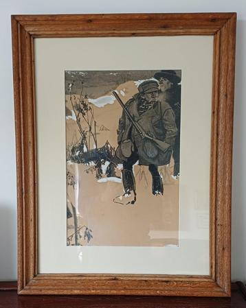 Vintage jachttafereel beschikbaar voor biedingen