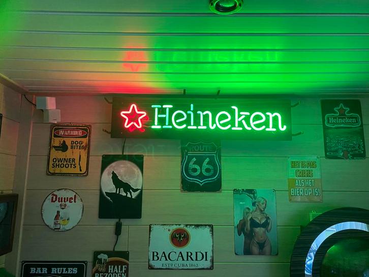 Heineken Neon, Verzamelen, Merken en Reclamevoorwerpen, Zo goed als nieuw, Lichtbak of (neon) lamp, Ophalen