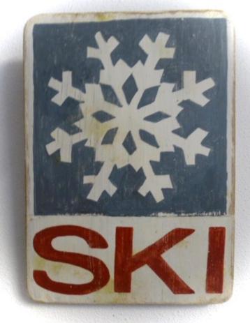 Handgeschilderd Après Ski bord / wintersport / Kerst /sneeuw beschikbaar voor biedingen