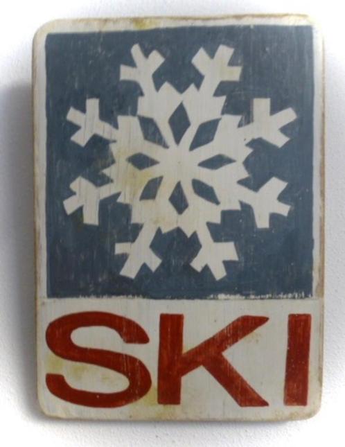 Handgeschilderd Après Ski bord / wintersport / Kerst /sneeuw, Huis en Inrichting, Woonaccessoires | Wanddecoraties, Nieuw, Ophalen of Verzenden