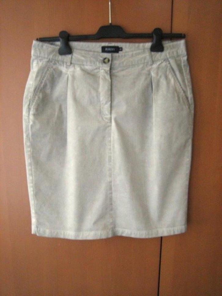 Zeer mooie sportieve vuil-grijze rok PURDEY 42 snazzeys, Kleding | Dames, Rokken, Nieuw, Maat 42/44 (L), Grijs, Knielengte, Verzenden