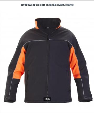 Hydrowear rio soft shell jas Zwart/oranje beschikbaar voor biedingen