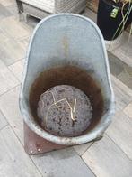 Vintage DDR Zinken Badtobbe Bloembak, Ophalen