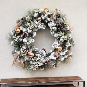 Riviera Maison Kerstkrans Merry Christmas Wreath Gold 100 CM beschikbaar voor biedingen