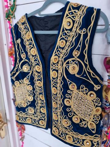 India hippie Afghaanse waistcoat spiegeltjes gilet vintage  beschikbaar voor biedingen