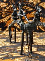 Drie olifanten met krijgers prachtig antiek brons uit India., Antiek en Kunst, Ophalen of Verzenden