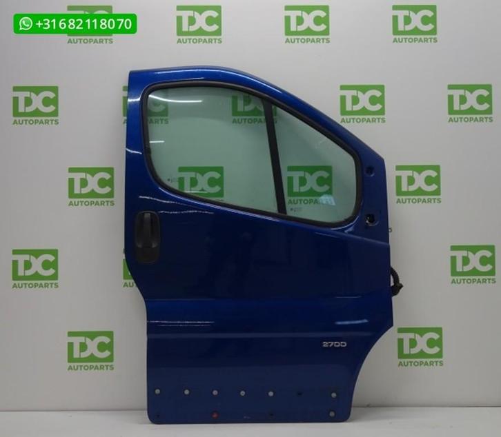 Renault Trafic ('01-'14) Voorportier rechts donkerblauw, Auto-onderdelen, Carrosserie en Plaatwerk, Deur, Renault, Voor, Rechts