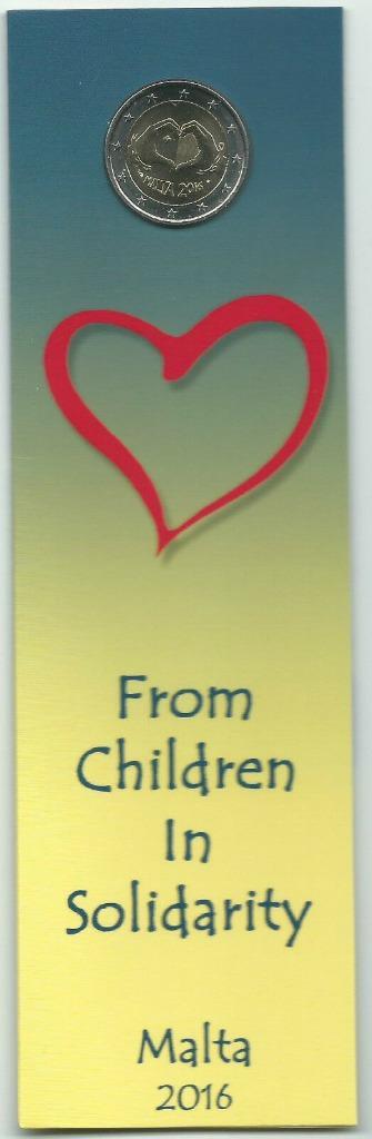 De Speciale 2 Euro MALTA 2016 "Liefde" met MMT in coincard., Postzegels en Munten, Munten | Europa | Euromunten, 2 euro, Malta
