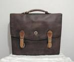 Bruine vintage boeken-/aktentas van Laurent David, Verzenden, Zo goed als nieuw, Bruin, Aktetas of Boekentas