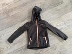 kinder outdoor softshell jas zwart maat 128, Kinderen en Baby's, Kinderkleding | Maat 128, Ophalen of Verzenden, Zo goed als nieuw