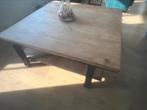 Salontafel Gietijzer eiken handgemaakt Artistiek Bekhoven, Ophalen, 100 tot 150 cm, 50 tot 100 cm, Minder dan 50 cm