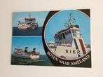2 kaarten Ameland veerboot, Oerd, Gerd, boot, Verzenden, Gelopen, Waddeneilanden