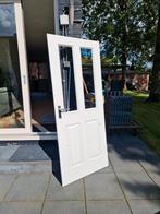 Opdekdeur Rechtsdraaiend met Glas, Doe-het-zelf en Verbouw, Deuren en Horren, Ophalen, Gebruikt, 80 tot 100 cm, Binnendeur