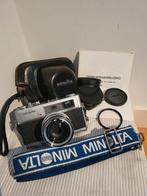 Minolta 7S hi-matic analoge 35mm camera met 45mm f1.8, Audio, Tv en Foto, Minolta, Gebruikt, Ophalen of Verzenden, Compact