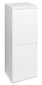 NIEUW Witte smalle afvalkast afvalscheiding 2 emmers #349, Nieuw, 40 liter of meer, Ophalen of Verzenden, Metaal