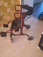 zie beschrijving rollator rolstoel 2 in 1 zie foto's, Ophalen, Inklapbaar, Zo goed als nieuw, Duwrolstoel