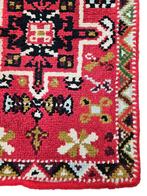 Retro handgemaakt wol Smyrna tapijt loper Heriz 67x257cm, Gebruikt, Retro vintage oosters Smyrna hype, 200 cm of meer, Crème