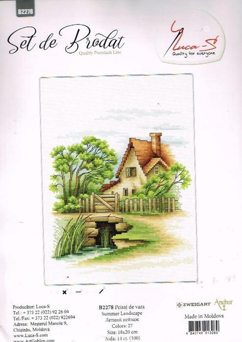 Cado LUCA BORDUURPAKKET   LANDSCHAP  2278, Hobby en Vrije tijd, Borduren en Borduurmachines, Nieuw, Borduurpakket, Handborduren
