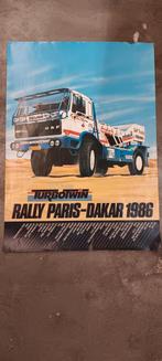 Poster Padijs-Dakar 1986, Gebruikt, Ophalen, 1980 tot heden, Overige onderwerpen