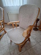 4 leunstoelen, blank eiken, Ophalen, Hout, Gebruikt, Vier