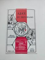 AJAX- fc Den Haag Seizoen 1982-1983 no 10 Programma, Verzenden, Gebruikt, Ajax