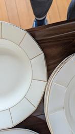 Franse Retro Vintage Sarreguemines servies borden gouden lij, Huis en Inrichting, Ophalen of Verzenden, Zo goed als nieuw, Bord(en)