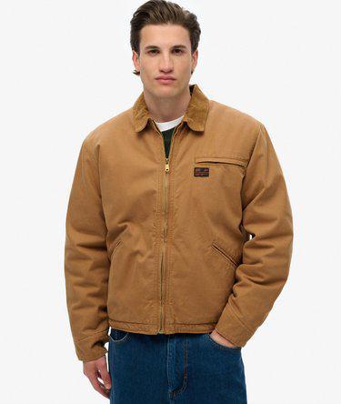 Superdry Surplus Barn Jacket Maat M/L, Kleding | Heren, Jassen | Winter, Zo goed als nieuw, Maat 52/54 (L), Bruin, Ophalen of Verzenden