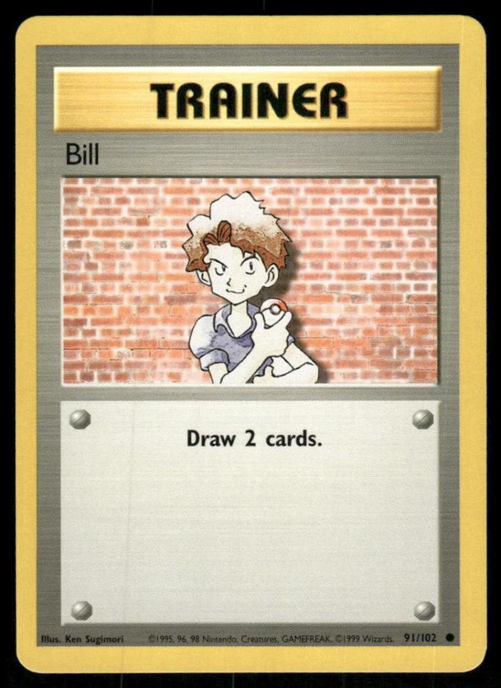Bill 91/102 - Base, Hobby en Vrije tijd, Verzamelkaartspellen | Pokémon, Gebruikt, Verzenden