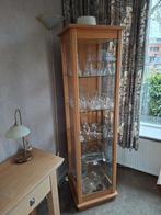vitrinekast blank eiken, Huis en Inrichting, Kasten | Vitrinekasten, Ophalen, 50 tot 100 cm, Zo goed als nieuw, 150 tot 200 cm