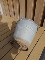 Zinken Emmer - Vintage Decoratie, Tuin en Terras, Ophalen of Verzenden