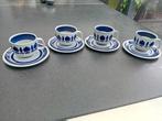 4 x kop en schotel Boch La Louviere Ballic / vintage / retro, Antiek en Kunst, Antiek | Servies los, Ophalen of Verzenden