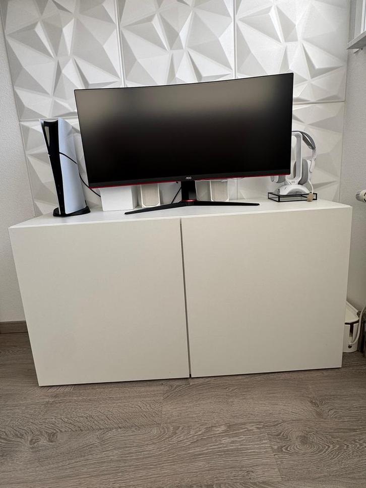 IKEA Besta kast met 2 deuren, Huis en Inrichting, Kasten | Televisiemeubels, Gebruikt, Minder dan 100 cm, 100 tot 150 cm, 25 tot 50 cm