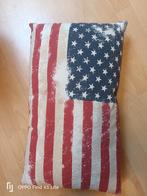 Kussen met Amerikaanse vlag, Ophalen of Verzenden, Gebruikt, Overige kleuren, Rechthoekig