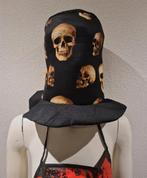 Halloween Hoge Hoed met Doodskoppen, Ophalen of Verzenden, Zo goed als nieuw, Halloween