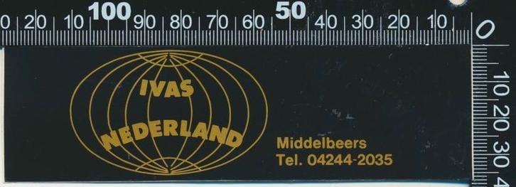 Sticker: Ivas Nederland - Middelbeers, Verzamelen, Stickers, Zo goed als nieuw, Bedrijf of Vereniging, Ophalen of Verzenden