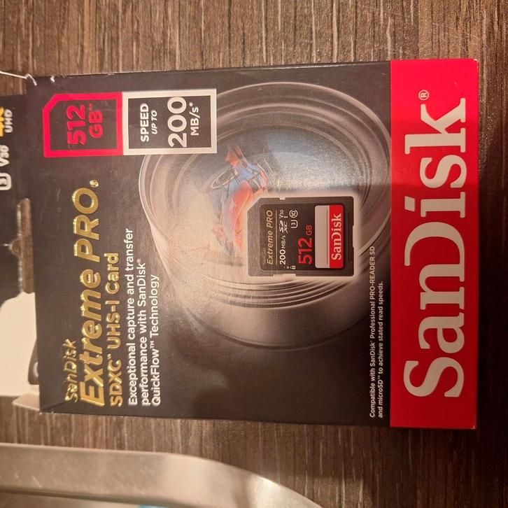 SanDisk Extreme PRO 512 gb nieuwe, Audio, Tv en Foto, Fotografie | Geheugenkaarten, Nieuw, 512 GB, Fotocamera, Ophalen of Verzenden