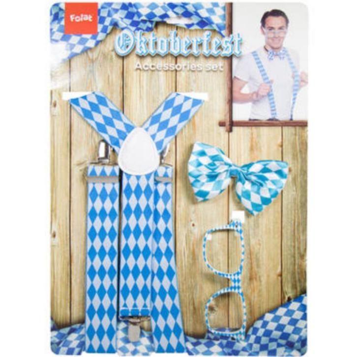 Accessoireset oktoberfest dames/heren, Hobby en Vrije tijd, Feestartikelen, Nieuw, Kostuum, Carnaval, Ophalen of Verzenden
