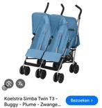 Koelstra Koolstra twin duo buggy blauw grijs duobuggy, Ophalen, Zo goed als nieuw, Koelstra
