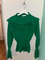Groene top met ruffles, Kleding | Dames, Tops, Maat 38/40 (M), Flament rose, Ophalen of Verzenden, Zo goed als nieuw
