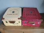 2 LEUKE VINTAGE DOZEN - "NEW YORK COFFEE", Overige materialen, Minder dan 50 cm, Gebruikt, Minder dan 50 cm