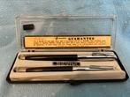 Sheaffer 440 Balpen en Vulpotlood Zwart / Chrome, Gebruikt, Met doosje, Ophalen of Verzenden, Pennenset